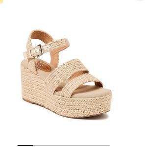 Scoop jute espadrille wedge sandals-Sz 8